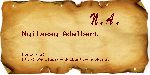 Nyilassy Adalbert névjegykártya